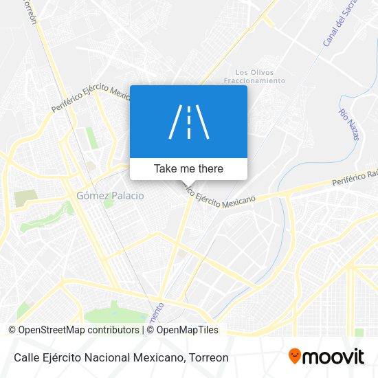 Mapa de Calle Ejército Nacional Mexicano