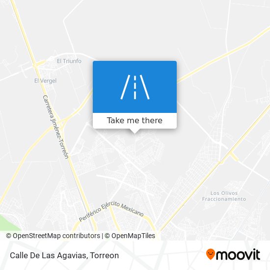 Mapa de Calle De Las Agavias