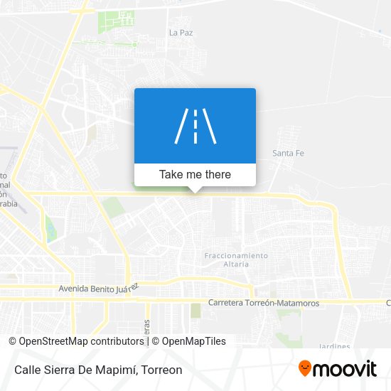 Calle Sierra De Mapimí map