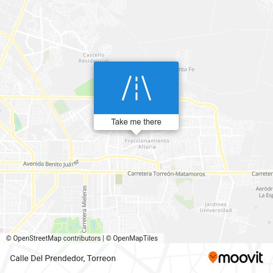 Mapa de Calle Del Prendedor