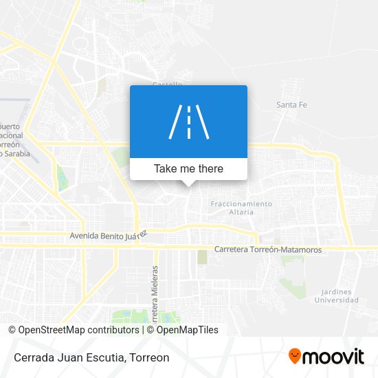 Mapa de Cerrada Juan Escutia