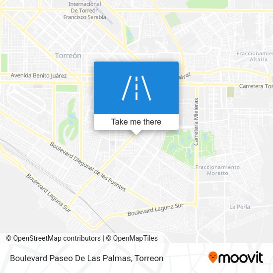 Boulevard Paseo De Las Palmas map