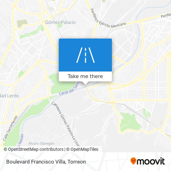 Boulevard Francisco Villa map