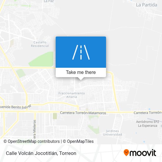 Mapa de Calle Volcán Jocotitlán