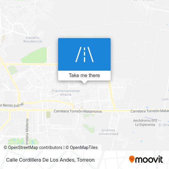 Calle Cordillera De Los Andes map