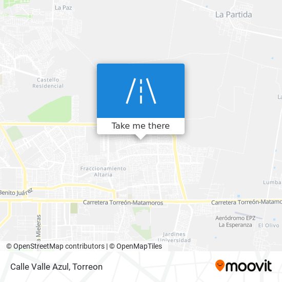 Calle Valle Azul map