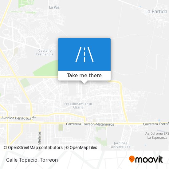 Calle Topacio map