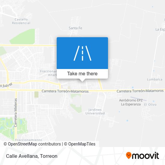 Mapa de Calle Avellana