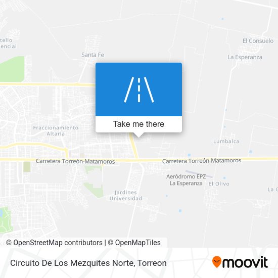 Circuito De Los Mezquites Norte map