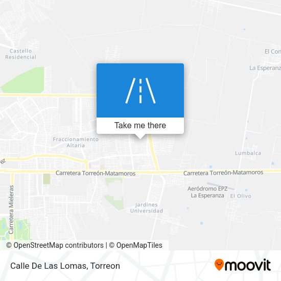 Mapa de Calle De Las Lomas