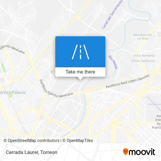 Cerrada Laurel map