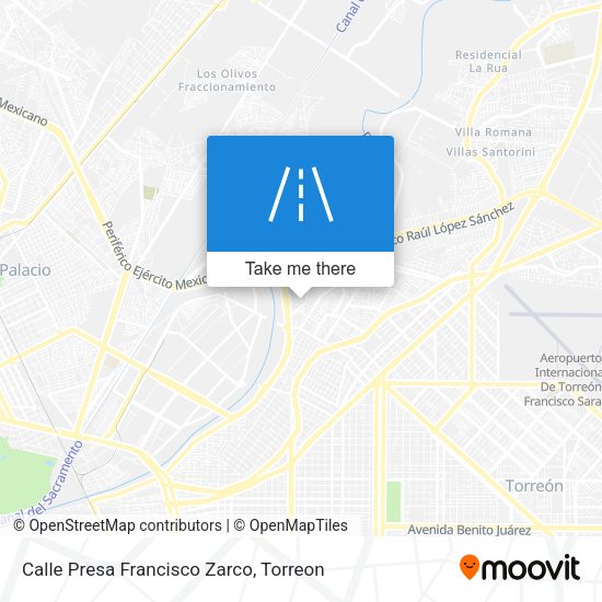 Mapa de Calle Presa Francisco Zarco