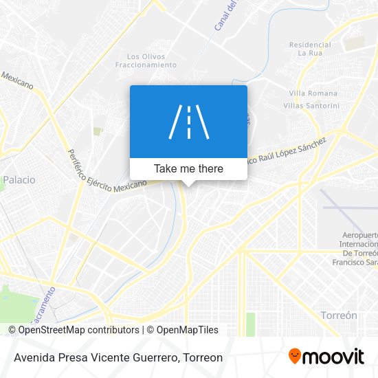 Avenida Presa Vicente Guerrero map