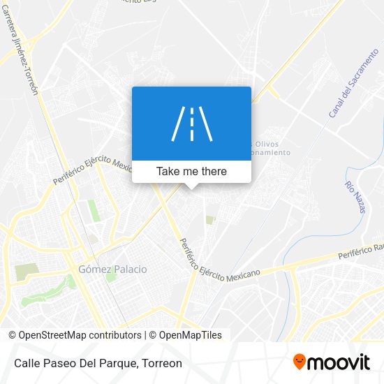 Calle Paseo Del Parque map