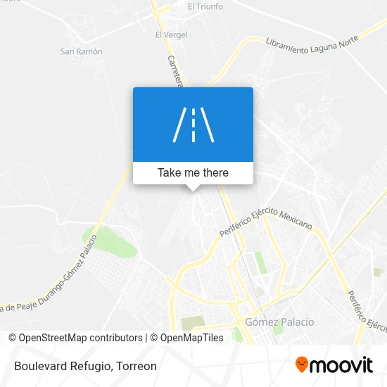 Boulevard Refugio map