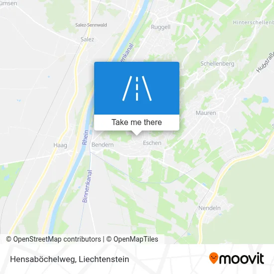 Hensaböchelweg map