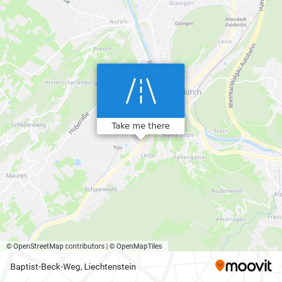 Baptist-Beck-Weg map