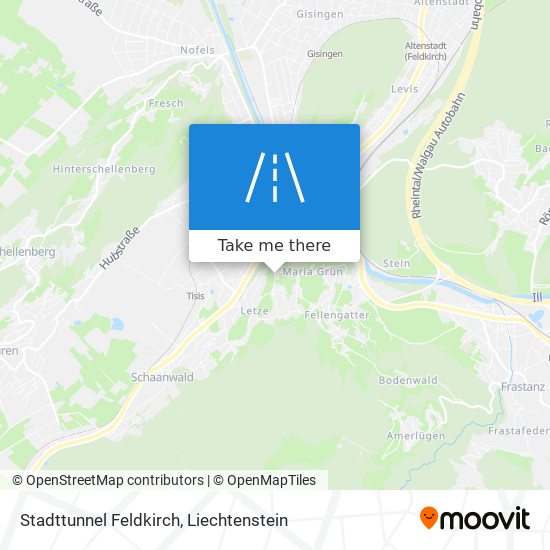Stadttunnel Feldkirch map