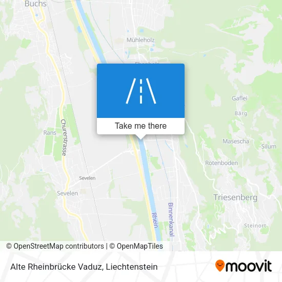 Alte Rheinbrücke Vaduz map