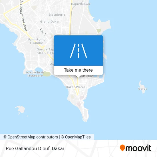 Rue Gallandou Diouf map