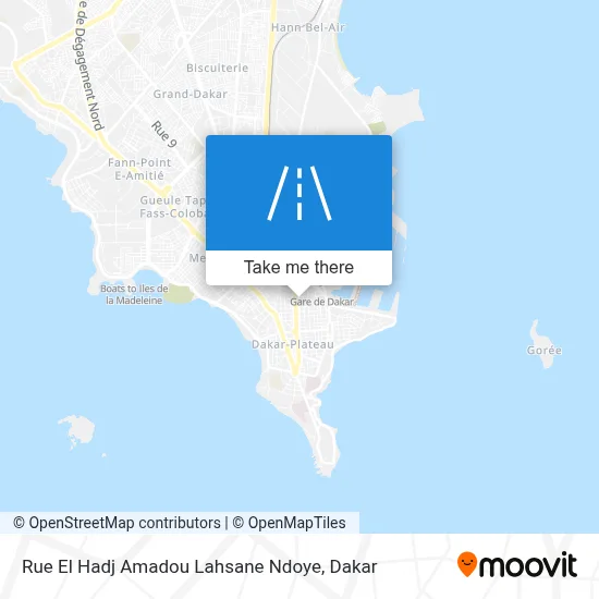 Rue El Hadj Amadou Lahsane Ndoye map