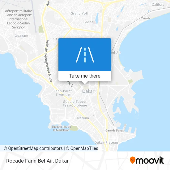 Rocade Fann Bel-Air map