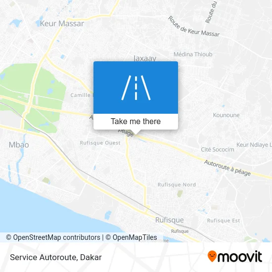 Service Autoroute map