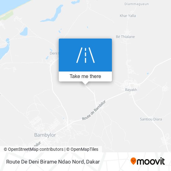Route De Deni Birame Ndao Nord map