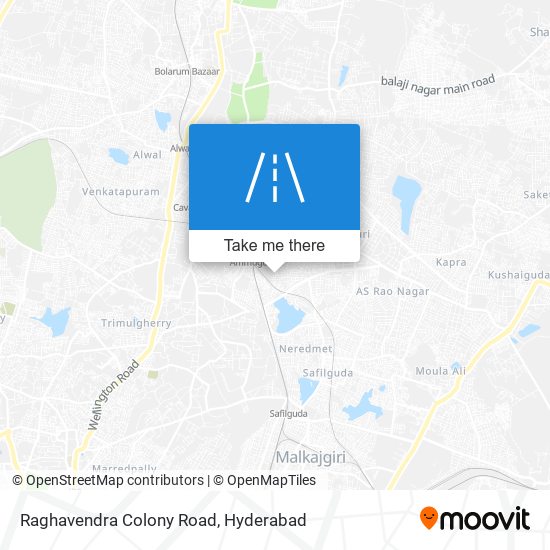Raghavendra Colony Road map