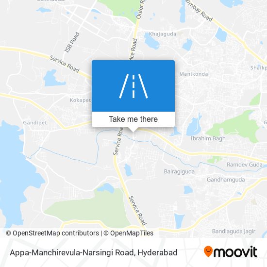 Appa-Manchirevula-Narsingi Road map