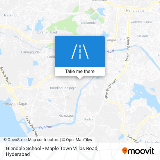 Glendale School - Maple Town Villas Road map