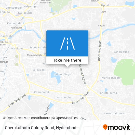 Cherukuthota Colony Road map