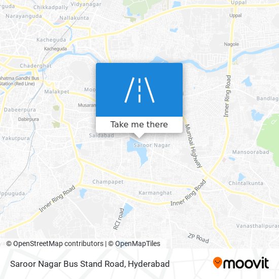 Saroor Nagar Bus Stand Road map