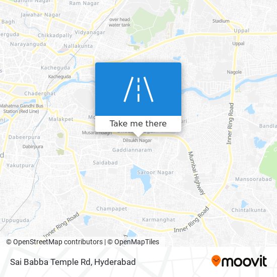 Sai Babba Temple Rd map