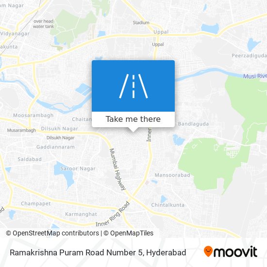 Ramakrishna Puram Road Number 5 map
