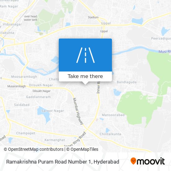Ramakrishna Puram Road Number 1 map