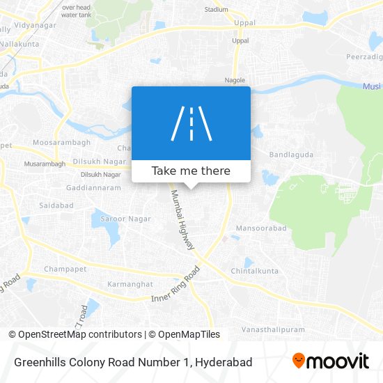 Greenhills Colony Road Number 1 map