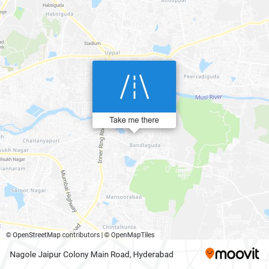 Nagole Jaipur Colony Main Road map