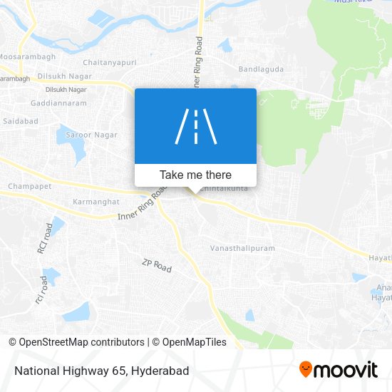 National Highway 65 map