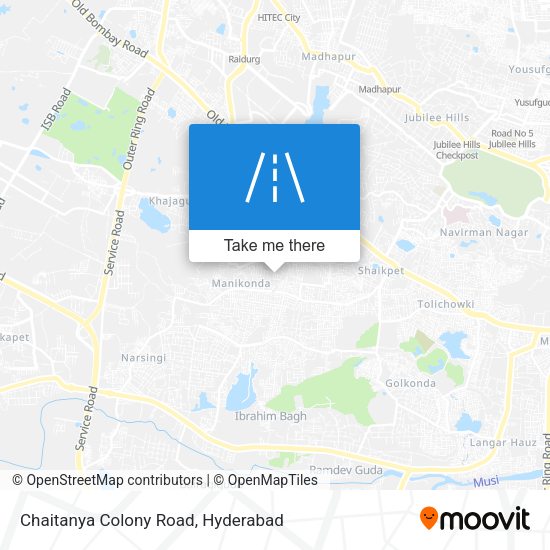 Chaitanya Colony Road map