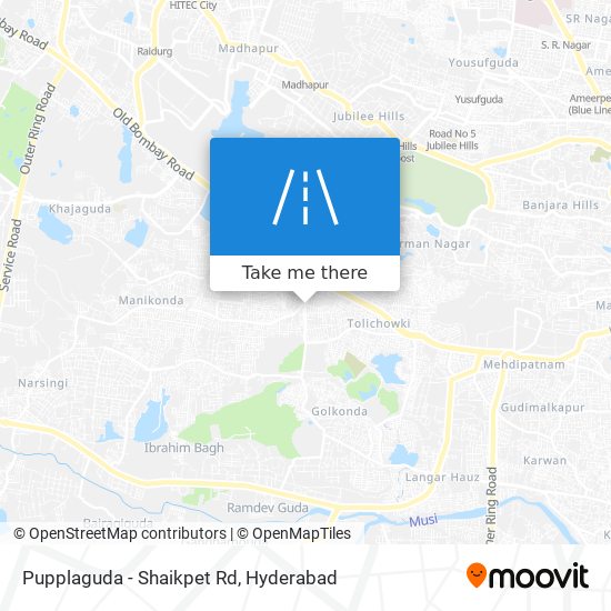 Pupplaguda - Shaikpet Rd map