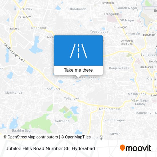 Jubilee Hills Road Number 86 map