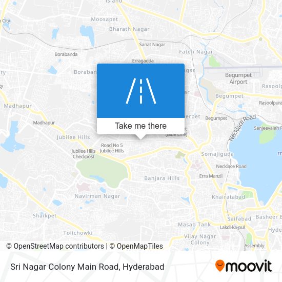 Sri Nagar Colony Main Road map