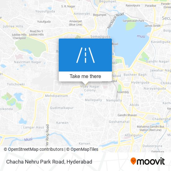 Chacha Nehru Park Road map