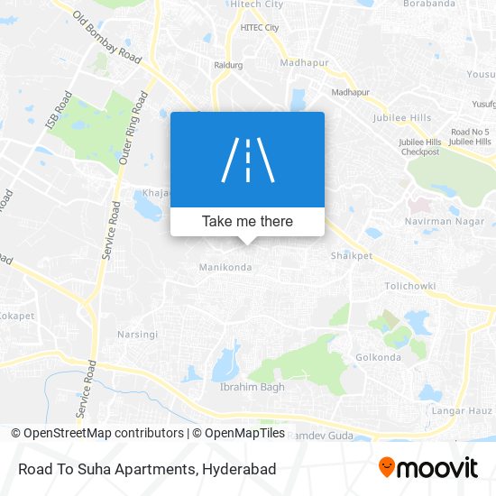 Road To Suha Apartments map