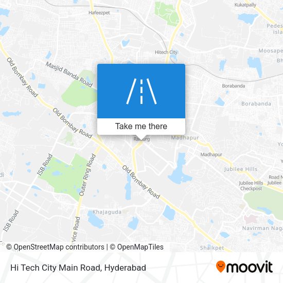 Hi Tech City Main Road map