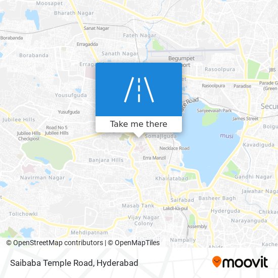 Saibaba Temple Road map