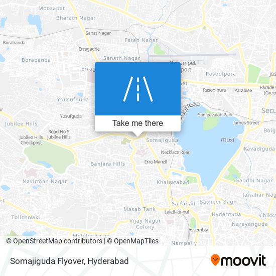 Somajiguda Flyover map