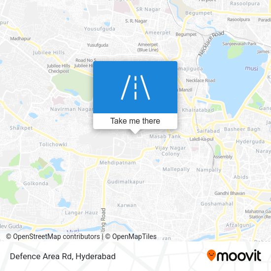 Defence Area Rd map