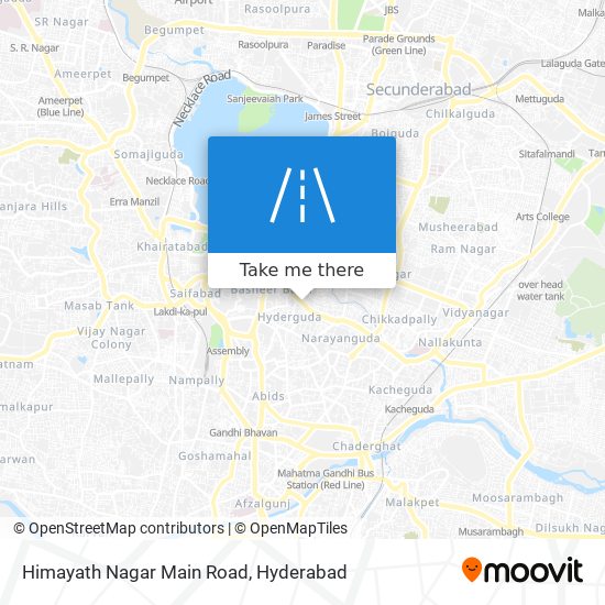Himayath Nagar Main Road map